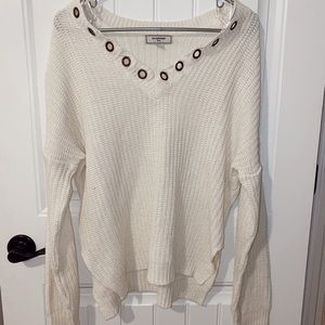 white oversized sweater